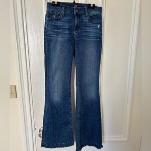 7 For All Mankind Dark Blue Flare Jeans